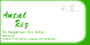 antal riz business card